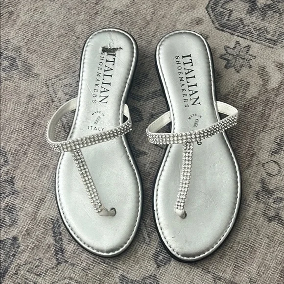 Italian Shoemakers Shoes Italian Shoemakers Silver Rhinestone